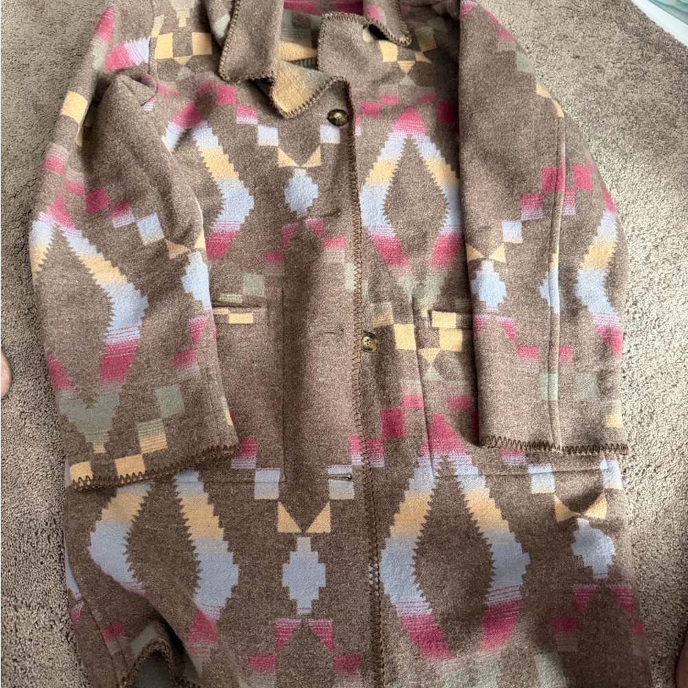 Geometric Patterned Coat - image 2